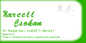 marcell csokan business card